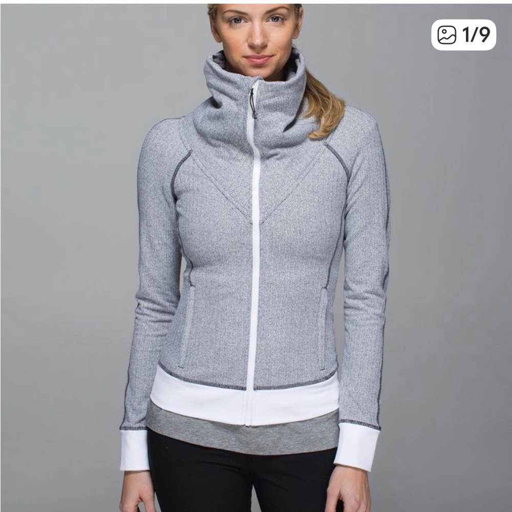 Lululemon Athletica Gray Herringbone Jacket